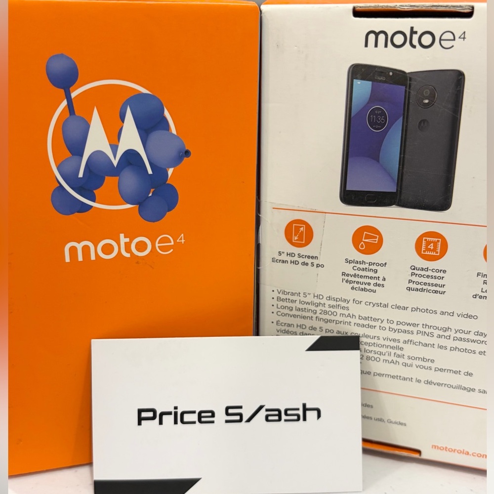 Motorola Moto E4 16GB Black Brand New in Box Android Smartphone